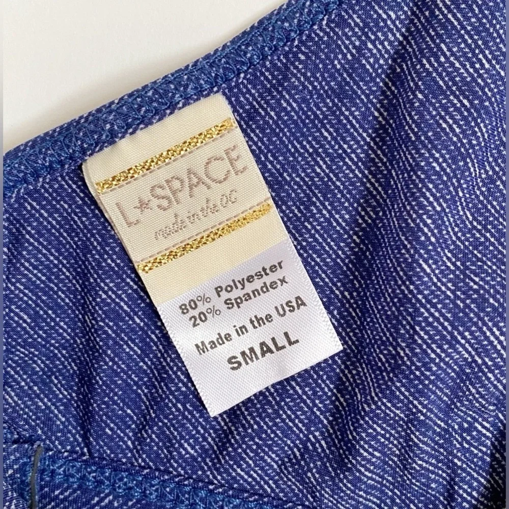 L*Space Nanette Dreamer Denim Bikini Top - Size S